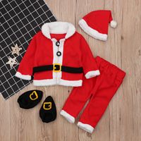 Christmas Fashion Solid Color Cotton Boys Clothing Sets sku image 1