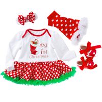 Christmas Princess Cartoon Cotton Baby Clothing Sets main image 4