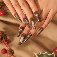 Navidad Lindo Forma De Corazón Nudo De Lazo El Plastico Usar Manicura 1 Juego sku image 9