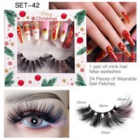 Fashion Christmas Manicure False Eyelashes Tool Set sku image 6