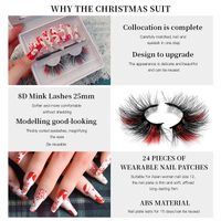 Fashion Christmas Manicure False Eyelashes Tool Set main image 5