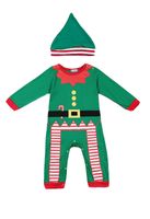 Christmas Cute Cartoon Stripe Cotton Baby Rompers sku image 6