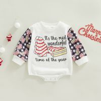 Fashion Letter Patchwork Cotton Baby Rompers sku image 3