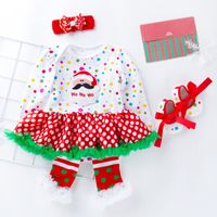 Christmas Princess Cartoon Cotton Baby Clothing Sets main image 2