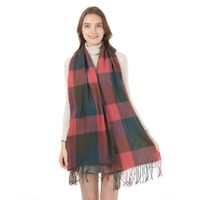 Women's Sweet Plaid Imitation Cashmere Tassel Winter Scarves main image 5