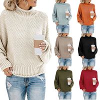 Women's Sweater Long Sleeve Sweaters & Cardigans Braid Fashion Solid Color main image 1