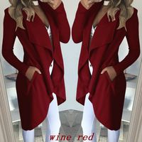 Women's Fashion Solid Color Patchwork Placket Coat Trench Coat main image 5