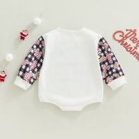 Fashion Letter Patchwork Cotton Baby Rompers main image 2