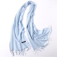 Unisex Elegant Solid Color Imitation Cashmere Tassel Winter Scarves sku image 25