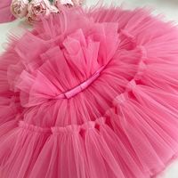 Fashion Solid Color Bowknot Cotton Blend Polyester Girls Dresses main image 4