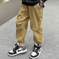 Casual Solid Color Pocket 100% Cotton Boys Pants sku image 7