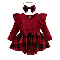 Fashion Solid Color Cotton Blend Baby Rompers main image 5