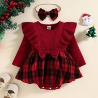 Fashion Solid Color Cotton Blend Baby Rompers sku image 4