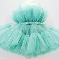 Fashion Solid Color Bowknot Cotton Blend Polyester Girls Dresses main image 3