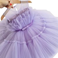 Fashion Solid Color Bowknot Cotton Blend Polyester Girls Dresses main image 2
