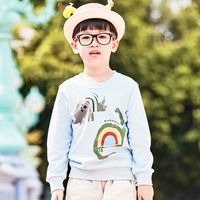 Casual Animal Cartoon Patchwork 100% Cotton T-shirts & Shirts main image 5