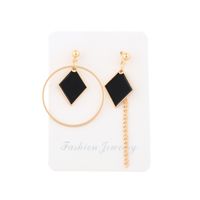 Retro Geometric Round Square Alloy Patchwork Women's Drop Earrings 1 Pair sku image 1