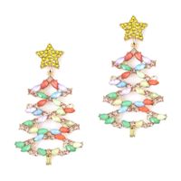 Fashion Christmas Tree Star Alloy Rhinestone Women's Drop Earrings 1 Pair main image 1