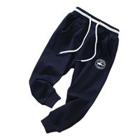 Sports Solid Color Printing 100% Cotton Boys Pants main image 5