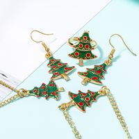 Fashion Christmas Tree Alloy Enamel Christmas Women's Bracelets Earrings Necklace main image 4