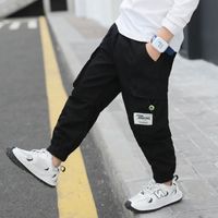 Casual Solid Color Pocket Cotton Boys Pants sku image 4