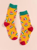 Women's Cute Watermelon Cotton Ankle Socks 1 Piece sku image 1
