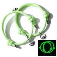 Simple Style Geometric Alloy Luminous Couple Bracelets 2 Pieces sku image 2