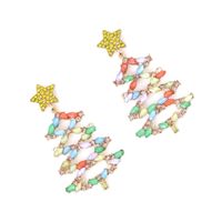 Fashion Christmas Tree Star Alloy Rhinestone Women's Drop Earrings 1 Pair main image 3