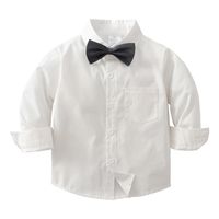 Fashion Solid Color Bowknot Cotton Boys Clothing Sets main image 2