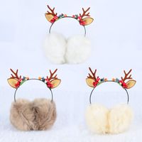 Christmas Winter Antlers Berry Earmuffs Cute Girl Warm Earmuffs Earmuff Autumn And Winter Ear Covers Stall Wholesale main image 1