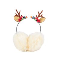 Christmas Winter Antlers Berry Earmuffs Cute Girl Warm Earmuffs Earmuff Autumn And Winter Ear Covers Stall Wholesale main image 4