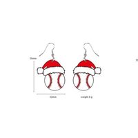 Cartoon Style Christmas Hat Ball Arylic Women's Drop Earrings 1 Pair sku image 2