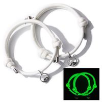 Simple Style Geometric Alloy Luminous Couple Bracelets 2 Pieces sku image 4