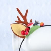 Christmas Winter Antlers Berry Earmuffs Cute Girl Warm Earmuffs Earmuff Autumn And Winter Ear Covers Stall Wholesale main image 3