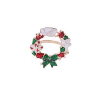 Christmas Cute Christmas Tree Alloy Napkin Rings 1 Piece sku image 1