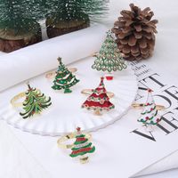 Christmas Cute Christmas Tree Alloy Napkin Rings 1 Piece main image 4