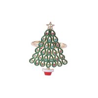 Christmas Cute Christmas Tree Alloy Napkin Rings 1 Piece sku image 7