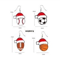 Cartoon Style Christmas Hat Ball Arylic Women's Drop Earrings 1 Pair main image 3