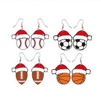 Cartoon Style Christmas Hat Ball Arylic Women's Drop Earrings 1 Pair main image 4