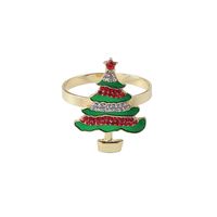 Christmas Cute Christmas Tree Alloy Napkin Rings 1 Piece sku image 6