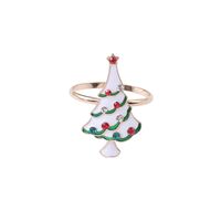 Christmas Cute Christmas Tree Alloy Napkin Rings 1 Piece sku image 2