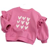 Cute Heart Shape Solid Color Polyester Hoodies & Sweaters main image 5