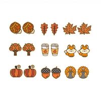 Fashion Pumpkin Maple Leaf Tree Wood Women's Ear Studs 1 Pair main image 1