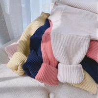 Cute Solid Color Viscose Hoodies & Knitwears main image 3