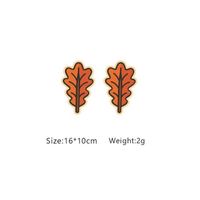 Fashion Pumpkin Maple Leaf Tree Wood Women's Ear Studs 1 Pair main image 2