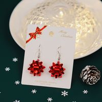 Fashion Christmas Tree Snowflake Elk Silver Plated Enamel Women's Earrings 1 Pair sku image 40