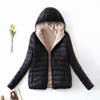Fashion Solid Color Patchwork Polyester Zipper Coat Cotton Clothes sku image 9