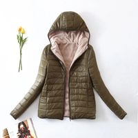 Fashion Solid Color Patchwork Polyester Zipper Coat Cotton Clothes sku image 12