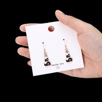 Moda Árbol De Navidad Copo De Nieve Alce Plateado Esmalte Mujeres Aretes 1 Par sku image 28