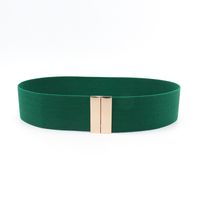 Simple Style Solid Color Alloy Elastic Band Woven Belt Women's Woven Belts sku image 15
